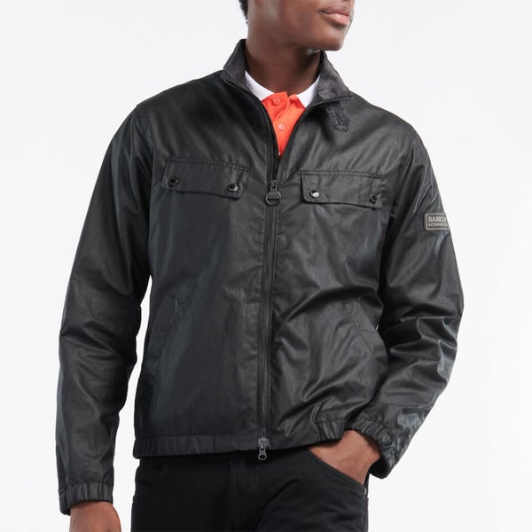 Barbour International Men s Race Duke Wax Jacket Black TheHut