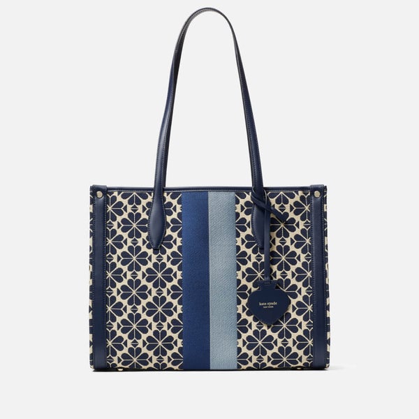 【Kate Spade】Manhattan Large Market Tote ◆国内発送◆ Oversized Spade Flower Jacquard Stripe Manhattan Large Tote