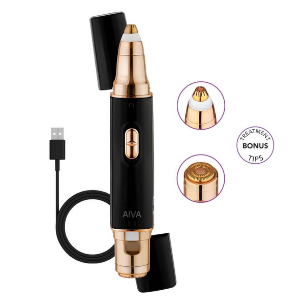 Spa Sciences AIVA Facial Hair Remover and Eyebrow Trimmer - Black 0