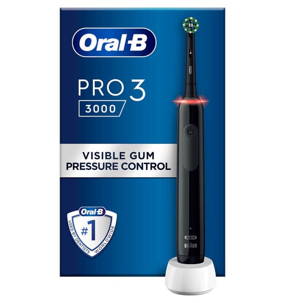 Pro 3 3000 Cross Action Black Electric Toothbrush Oral B UK