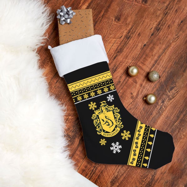 Universal Studios Harry Potter Hufflepuff Christmas Stocking New with Tags 