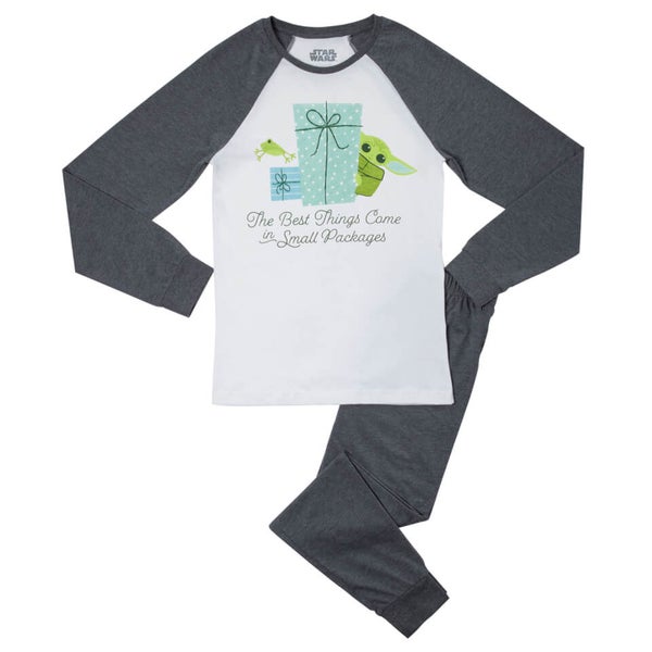 Star Wars Yoda Gift Women s Pyjama Set Grey White IWOOT UK