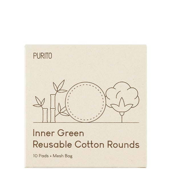 PURITO Inner Green Reusable Cotton Rounds 58g