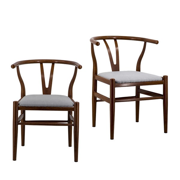 Padded shop wishbone chair