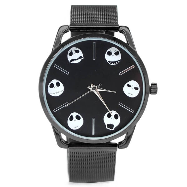 The Nightmare Before Christmas Jack Skellington Black Mesh Watch Merchandise Zavvi UK
