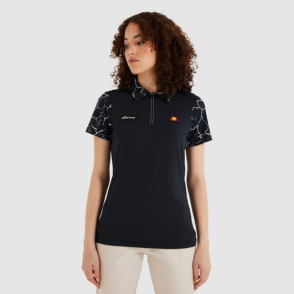 Ellesse piping on sale crop polo shirt