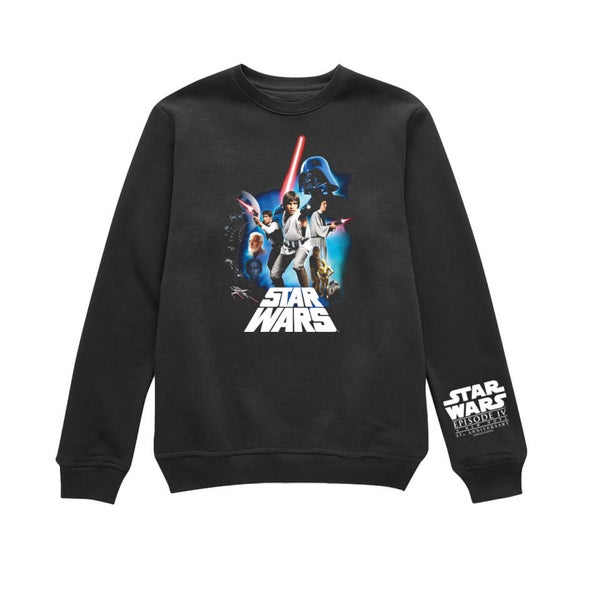 Star Wars - Una Nuova Speranza - Composizione Retro 45° Anniversario Felpa  - Black Clothing | Zavvi Italia