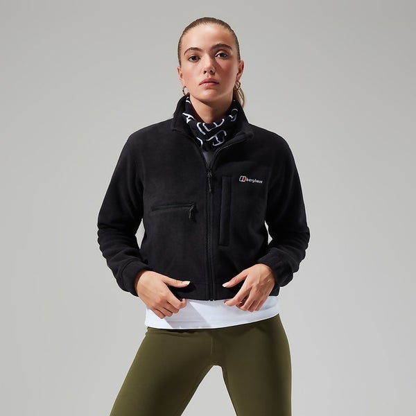 Women s Urban Cropped Co ord Fleece Black Jacket Berghaus