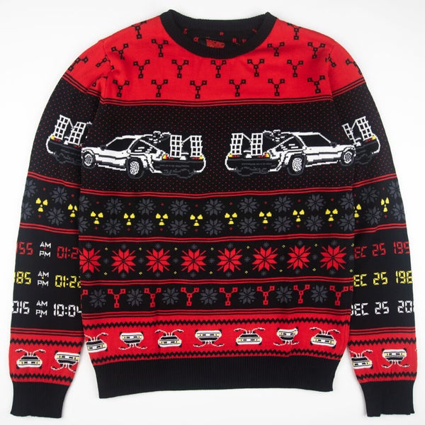 Back to the Future 1.21 Jinglewatts Knitted Christmas Jumper Clothing Zavvi UK