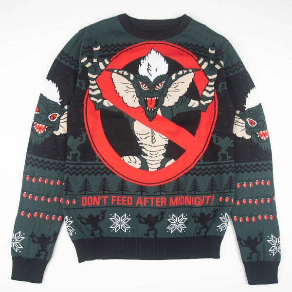 Gremlins Don t Feed After Midnight Knitted Christmas Jumper IWOOT UK