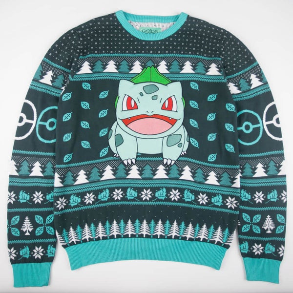 Pokemon Bulbasaur Knitted Christmas Jumper Clothing Zavvi UK