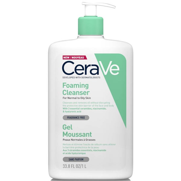 CeraVe Foaming Cleanser with Niacinamide for Normal to Oily Skin 1000ml