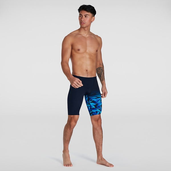 【おすすめ】 Boom Hyper Men's V-Cut Speedo | Black/Blue Jammer 水着・ラッシュガード