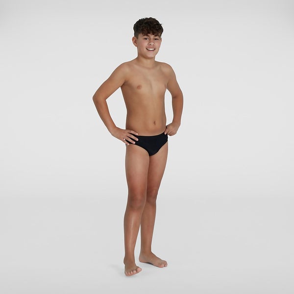 Slip de bain garcon Logo 6 5 cm noir rouge Speedo