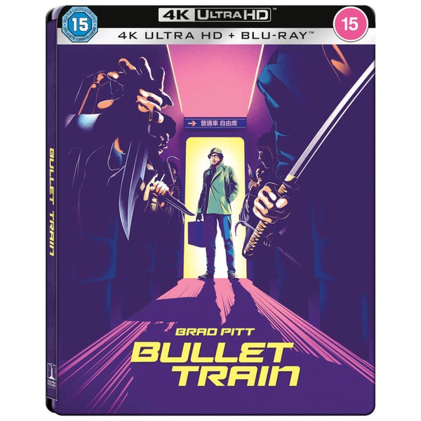 Bullet Train (4K UHD + Blu-Ray) Steelbook Region B & C - NEW *Torn