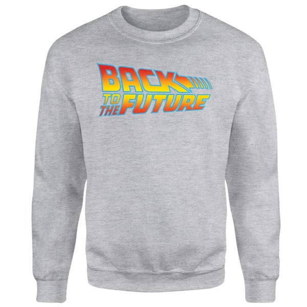 Back To The Future Classic Logo Sweatshirt - Grey Clothing - Zavvi