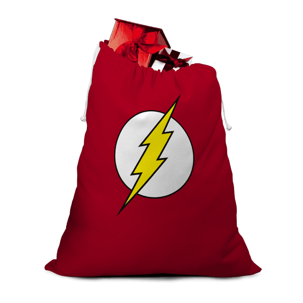 The Flash Logo Christmas Santa Sack Homeware Zavvi UK