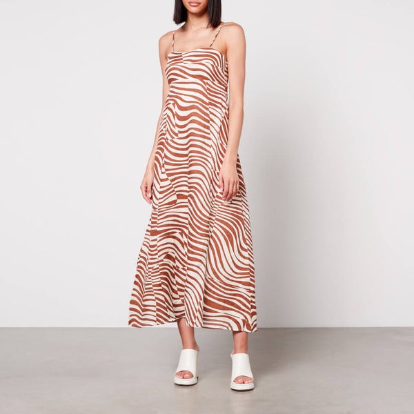 Faithfull The Brand Sorso Linen Midi Dress TheHut