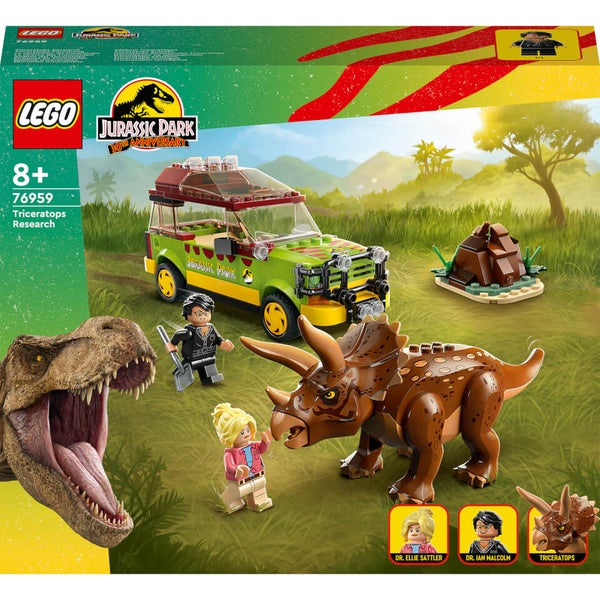 LEGO Jurassic Park Triceratops Research with Car Toy (76959) Toys