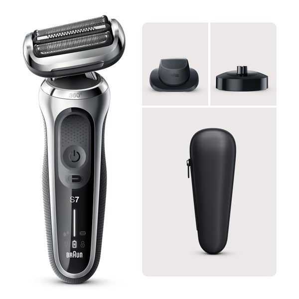 Braun Series 7 70 S4200cs Electric Shaver with Charging Stand Precision Trimmer Silver
