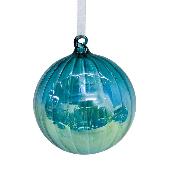 Teal glass christmas baubles Clearance