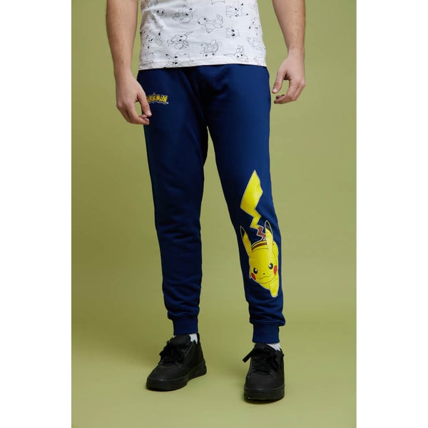 Pokemon Navy Blue Printed Classic Joggers LBEPOKEPT1 Celio