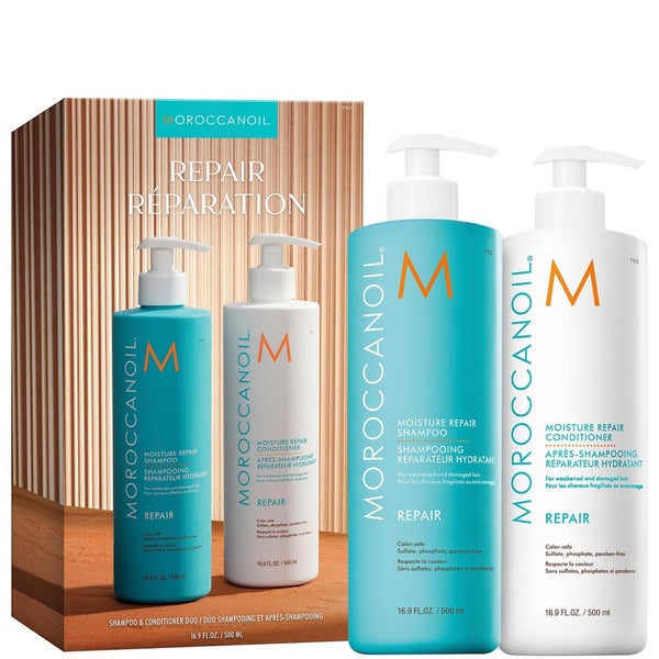 Moroccanoil Moisture Repair Shampoo and Conditioner Duo 2 x 500ml (Worth £75.40)