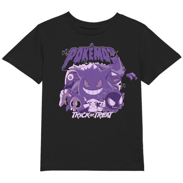 Pokémon Trick Or Treat Kids' T-Shirt Black Clothing Zavvi UK