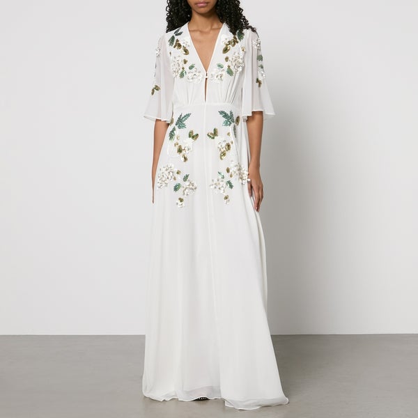 Hope Ivy Maddie Embellished Chiffon Maxi Dress TheHut