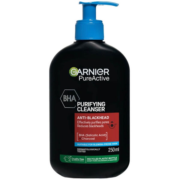 Garnier Pure Active BHA, Salicylic Acid and Charcoal Daily Face Cleanser 250ml