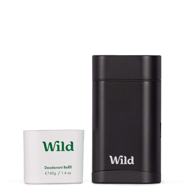 Wild - Refillable Deodorant - Aqua Case + 1 Cotton & Sea Salt