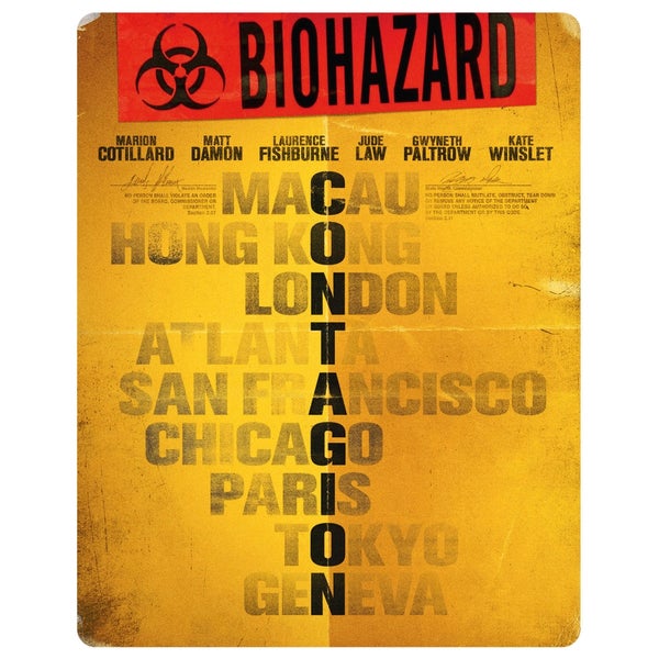Contagion 4K Ultra HD Steelbook includes Blu ray 4K Zavvi US