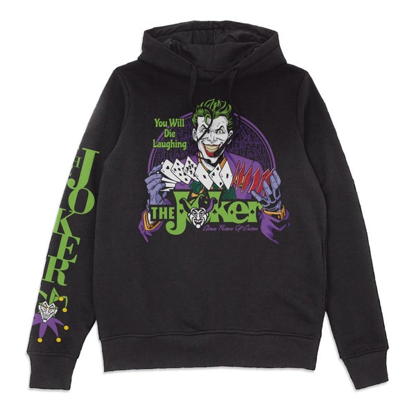 希少☆ Joker brand XL Joker Die Laughing Hoodie - Black Clothing - Zavvi US