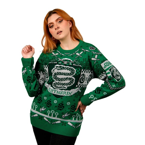 Slytherin christmas sweater best sale