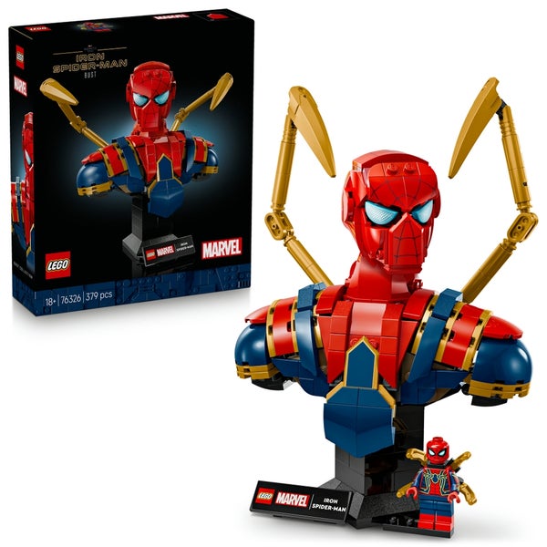 LEGO Marvel Iron Spider-Man Bust Avengers Building Set 76326 Toys