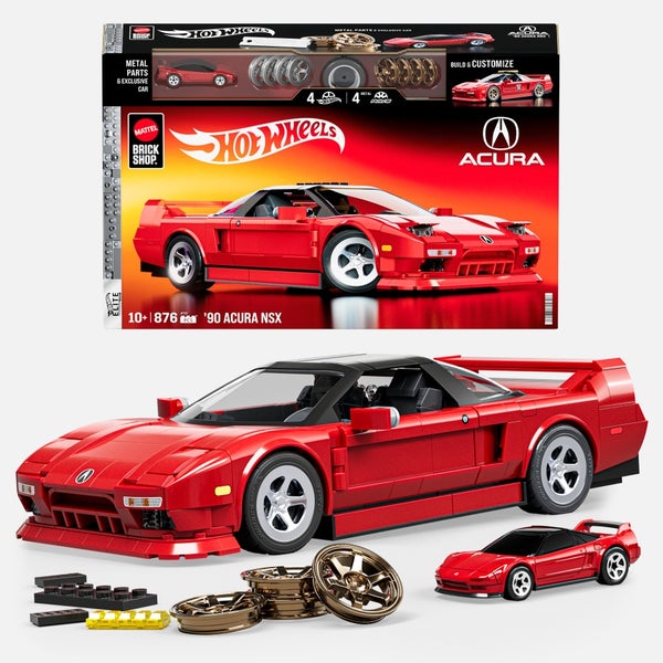Mattel Brick Shop Hot Wheels Elite 90 Acura NSX Building Set Toys