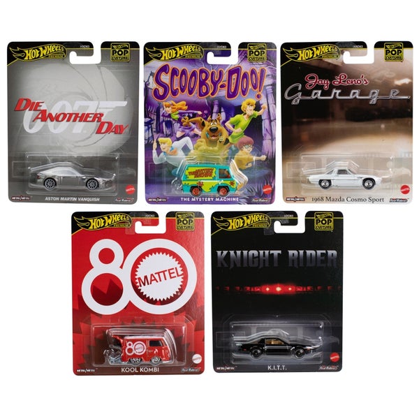 Hot Wheels Premium Pop Culture 2025 Mix 1 Complete 5-Pack Bundle
