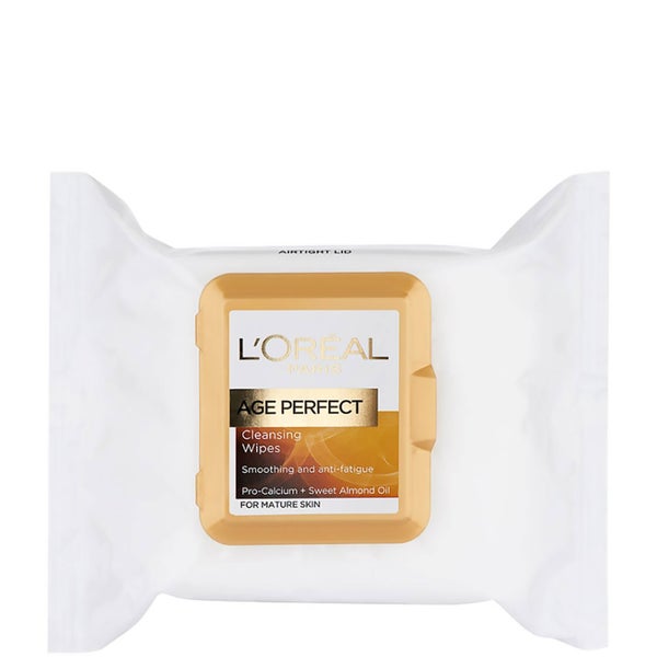 Очищающие салфетки для зрелой кожи L'Oreal Paris Age Perfect Cleansing Wipes for Mature Skin (25 салфеток)