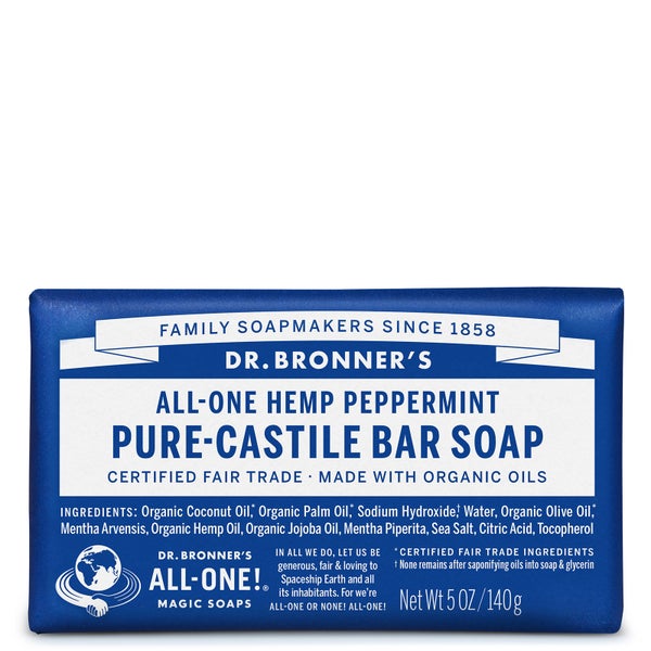 Dr. Bronner's Pure Castile Bar Soap - Peppermint 140g