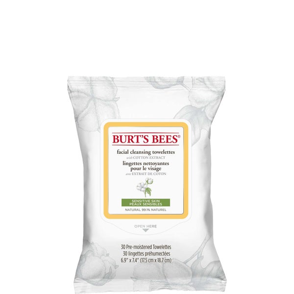Влажные салфетки для снятия макияжа для чувствительной кожи Burt's Bees Sensitive Facial Wipe