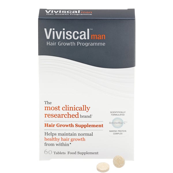 Viviscal Zinc and Flax Seed Hair Supplement Tablets for Men - 60 Tablets (2 Month Supply)