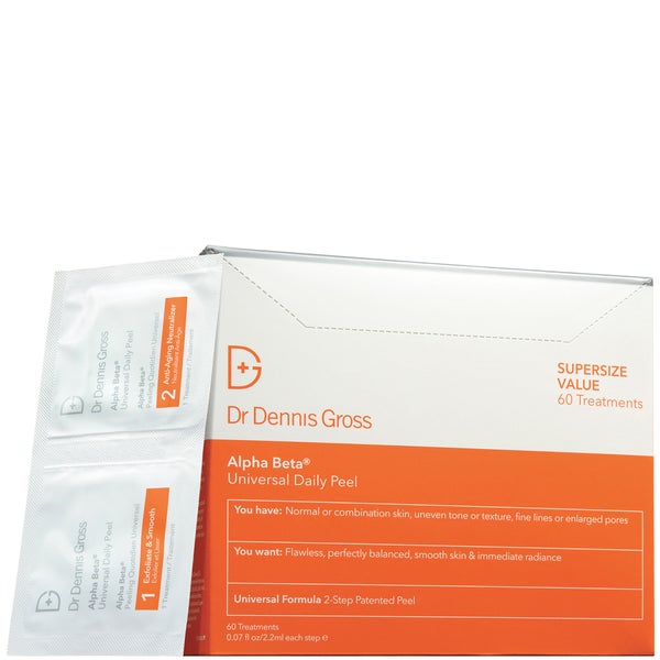 Peeling facial de uso diario Dr Dennis Gross Alpha Beta (60 toallitas)