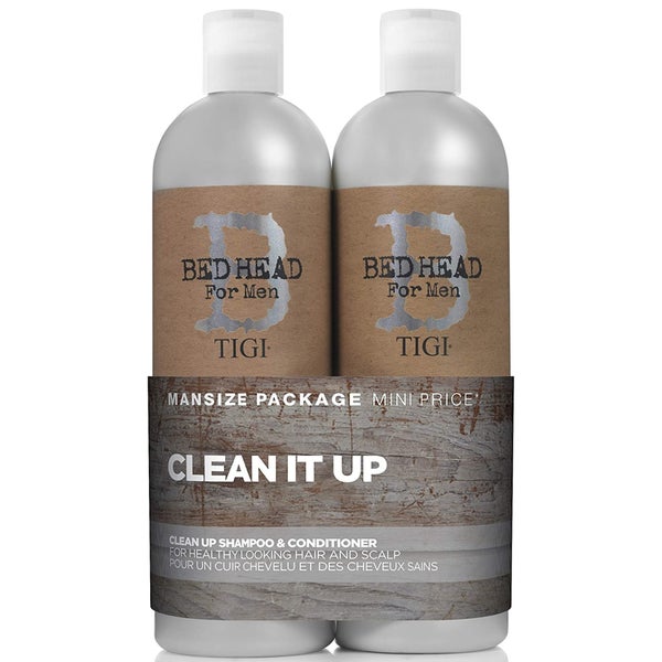 TIGI B For Men Clean Up Tween Duo 2 x 750ml (Worth $75)