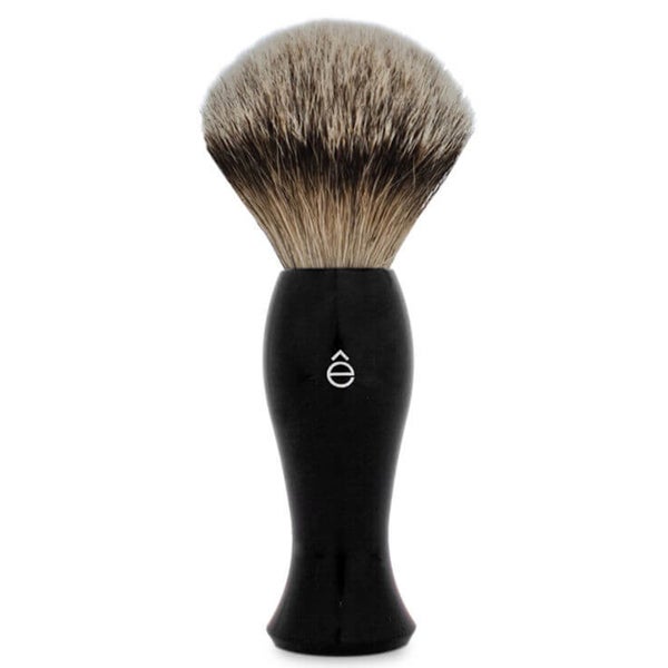 e-Shave Silvertip Badger Hair Shaving Brush Long Handle - Black
