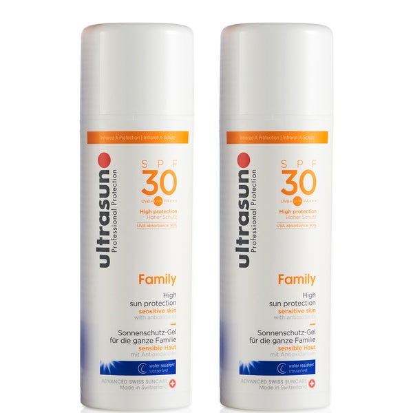 Набор солнцезащитных лосьонов для всей семьи Ultrasun Family SPF 30 - Super Sensitive Duo (2 x 150 мл)