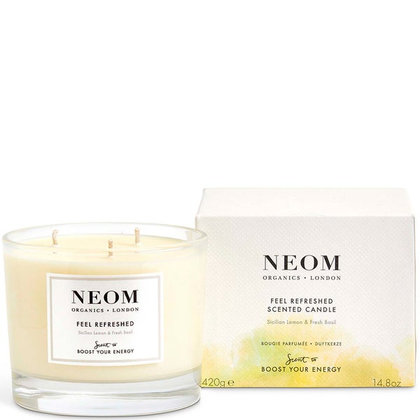 Vela Aromática Feel Refreshed da NEOM (com 3 pavios)