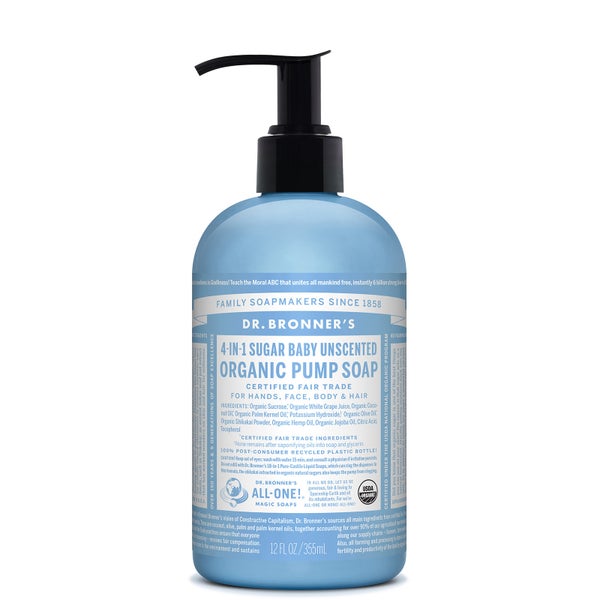 Dr Bronner's Organic Pump Soap Baby Unscented 355ml