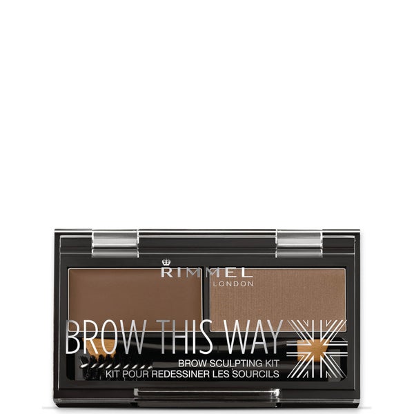 Rimmel Brow This Way Eyebrow Kit - набор для бровей средне-коричневый