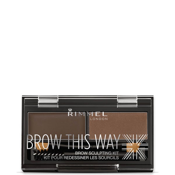 Rimmel Brow This Way Eyebrow Kit - набор для бровей темно-коричневый