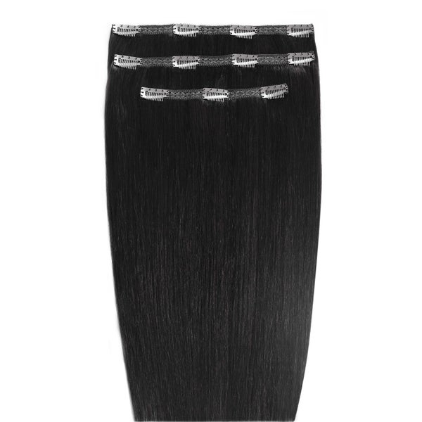 Beauty Works Deluxe Clip-In Hair Extensions 18 Inch - Jetset Black 1